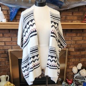 Roffe One Size Fits Most Super Soft Cozy Sweater Cardigan Open Front Oversized